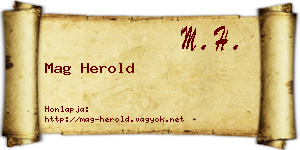 Mag Herold névjegykártya
